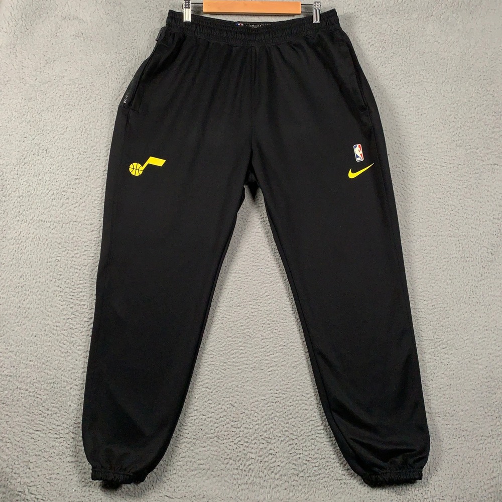 Nike Utah Jazz Showtime Pants Men's XL Tall Black NBA Team Issued Jogger Warmup